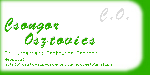 csongor osztovics business card